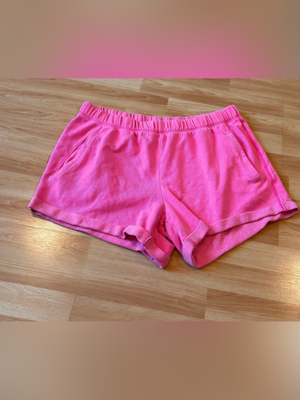 PINK Victoria's Secret Bright Pink Jogger/Lounge Shorts